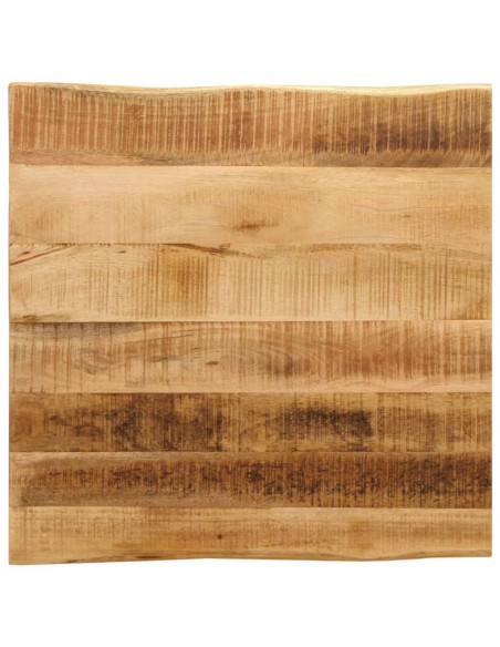 Piano Tavolo Bordi Vivi 40x40x2,5cm Massello Mango Grezzo