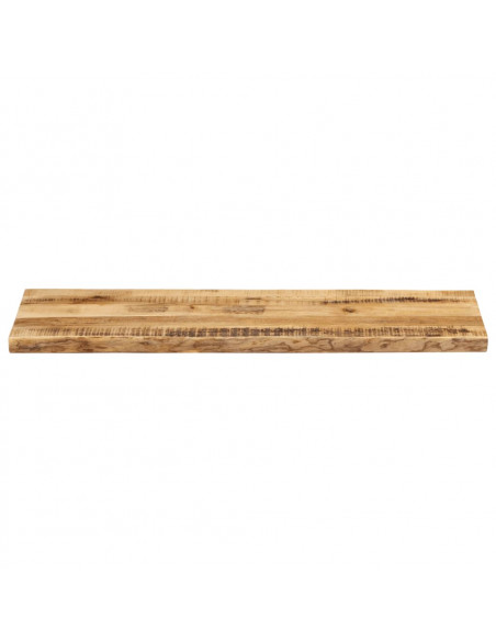 Piano Tavolo Bordi Vivi 110x40x2,5 cm Legno di Mango Grezzo