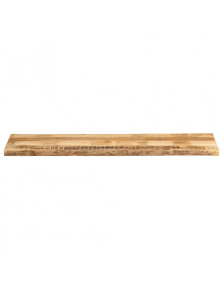 Piano Tavolo Bordi Vivi 180x40x3,8 cm Legno di Mango Grezzo