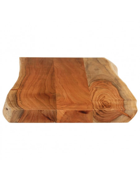 Piano Tavolo 100x40x3,8 cm Rettangolare Legno Acacia Bordi Vivi