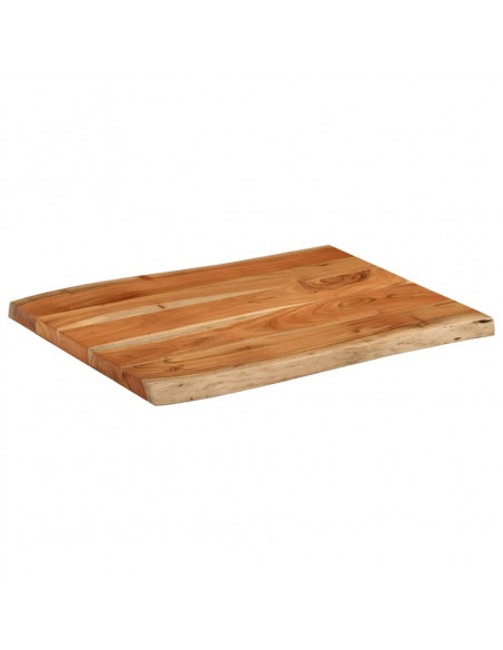 Piano Tavolo 70x60x3,8 cm Rettangolare Legno Acacia Bordi Vivi