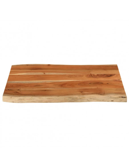Piano Tavolo 70x60x3,8 cm Rettangolare Legno Acacia Bordi Vivi