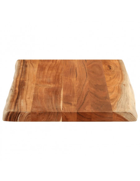 Piano Tavolo 70x60x3,8 cm Rettangolare Legno Acacia Bordi Vivi