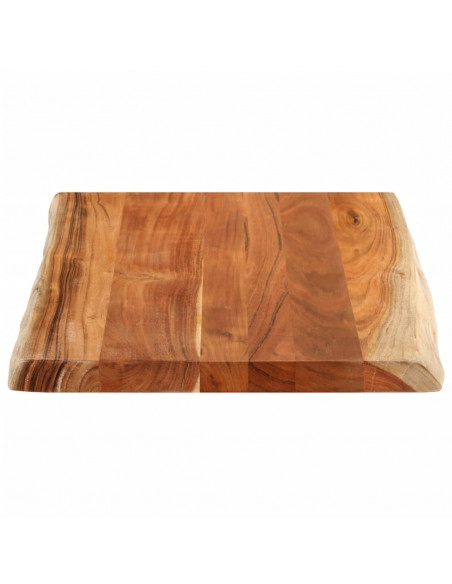 Piano Tavolo 90x60x2,5 cm Rettangolare Legno Acacia Bordi Vivi