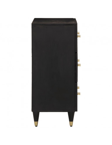 Credenze 2 pz 60x33x75 cm in Legno Massello di Mango