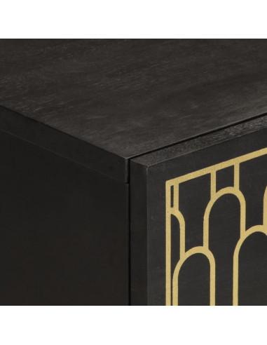 Credenze 2 pz 60x33x75 cm in Legno Massello di Mango