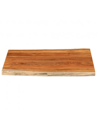 Piano Tavolo 110x80x3,8 cm Rettangolare Legno Acacia Bordi Vivi