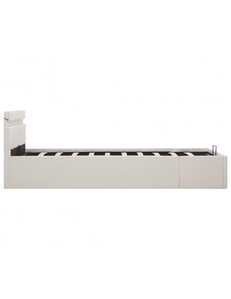 Giroletto Contenitore Idraulico LED Bianco Similpelle 120x200cm