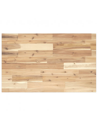 Piano Tavolo Rettangolare 60x50x2cm in Legno Massello di Acacia