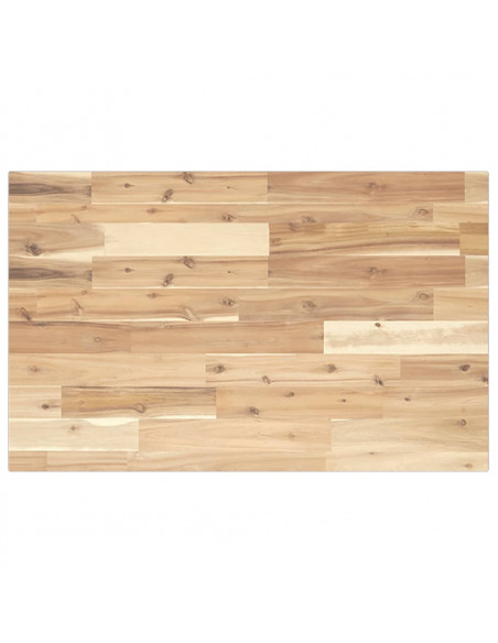 Piano Tavolo Rettangolare 60x50x2cm in Legno Massello di Acacia