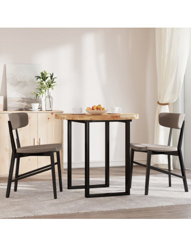 Piano Tavolo Rotondo Ø80x4 cm in Legno Massello di Acacia