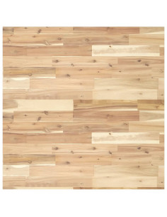 Piano Tavolo Quadrato 80x80x2 cm in Legno Massello di Acacia 2