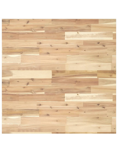 Piano Tavolo Quadrato 80x80x2 cm in Legno Massello di Acacia