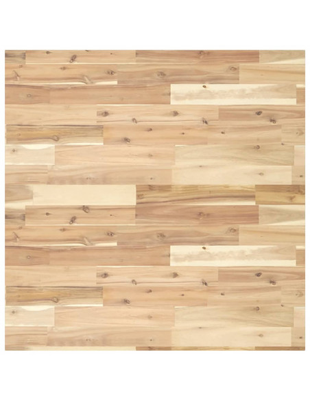 Piano Tavolo Quadrato 80x80x2 cm in Legno Massello di Acacia