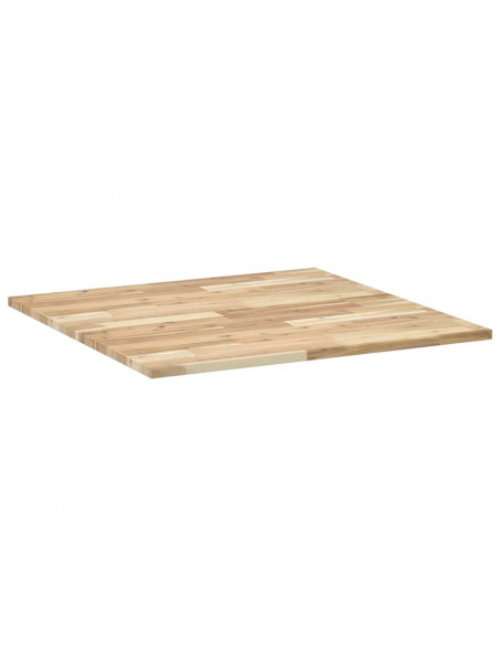 Piano Tavolo Quadrato 80x80x2 cm in Legno Massello di Acacia