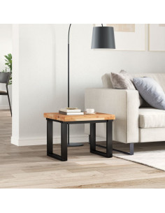 Piano Tavolo Quadrato 50x50x4 cm in Legno Massello di Acacia 2