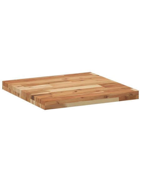Piano Tavolo Quadrato 50x50x4 cm in Legno Massello di Acacia