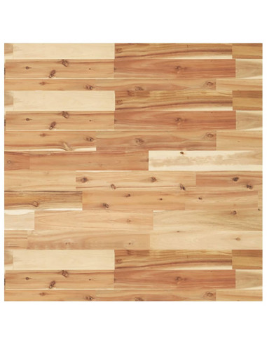 Piano Tavolo Quadrato 70x70x4 cm in Legno Massello di Acacia