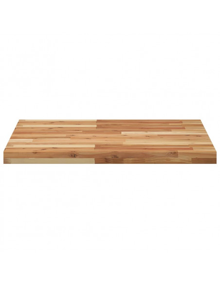 Piano Tavolo Quadrato 70x70x4 cm in Legno Massello di Acacia