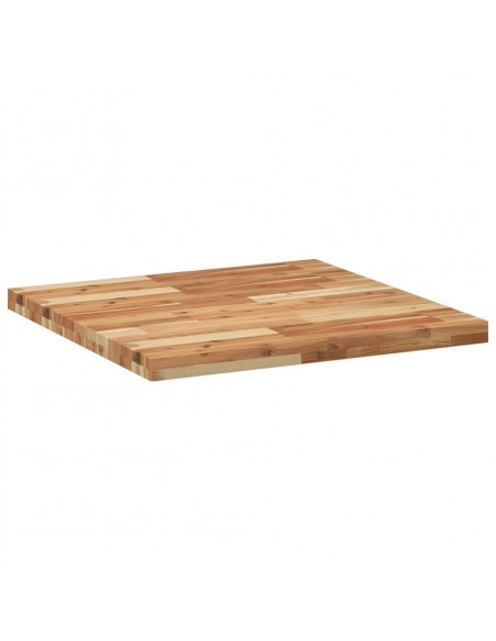 Piano Tavolo Quadrato 70x70x4 cm in Legno Massello di Acacia