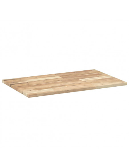 Piano Tavolo Rettangolare 100x50x2cm Legno Massello di Acacia