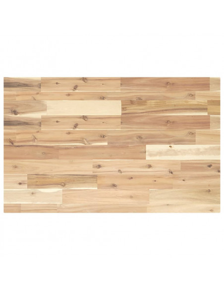 Piano Tavolo Rettangolare 100x50x4cm Legno Massello di Acacia