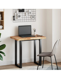 Piano Tavolo Rettangolare 100x50x4cm Legno Massello di Acacia 2