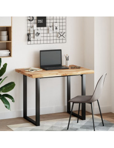 Piano Tavolo Rettangolare 100x70x4cm Legno Massello di Acacia 2