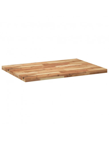 Piano Tavolo Rettangolare 100x70x4cm Legno Massello di Acacia