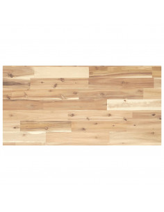 Piano per Tavolo 100x40x2cm Rettangolare Legno Massello Acacia 2