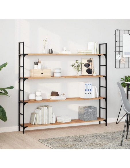 Piano Tavolo Rettangolare 120x20x2 cm Legno Massello di Acacia