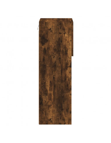 Mobile TV con Luci LED Rovere Fumo 30,5x30x90 cm