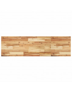 Piano Tavolo Rettangolare 140x40x2 cm Legno Massello di Acacia 2