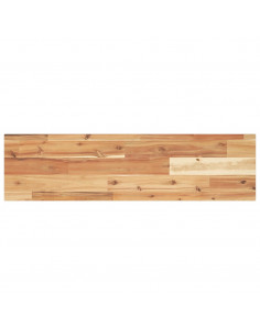 Piano Tavolo Rettangolare 80x20x2cm in Legno Massello di Acacia 2