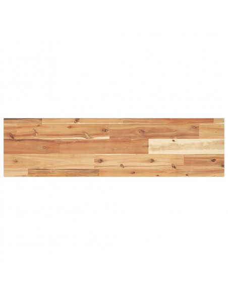 Piano Tavolo Rettangolare 80x20x2cm in Legno Massello di Acacia