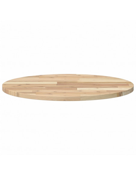 Piano Tavolo Rotondo Ø60x2 cm in Legno Massello di Acacia