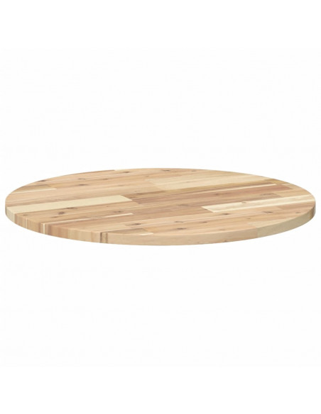 Piano Tavolo Rotondo Ø60x2 cm in Legno Massello di Acacia
