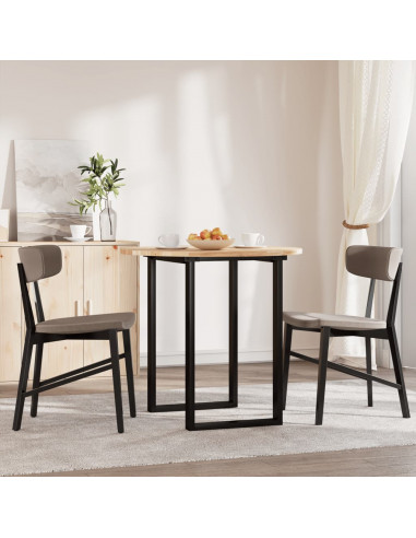 Piano Tavolo Rotondo Ø80x2 cm in Legno Massello di Acacia