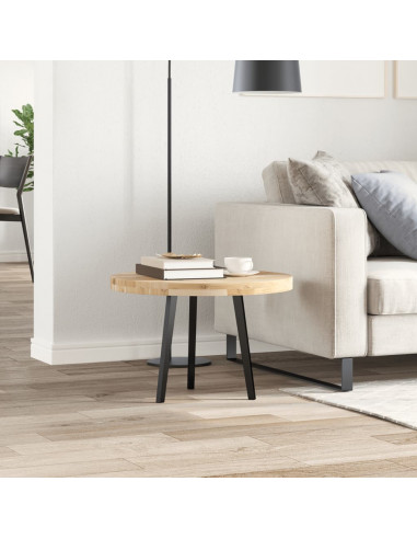 Piano Tavolo Rotondo Ø60x4 cm in Legno Massello di Acacia