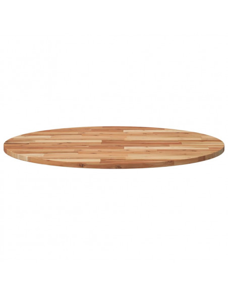 Piano Tavolo Rotondo Ø90x2 cm in Legno Massello di Acacia