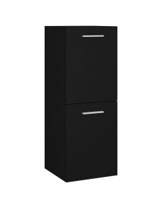 Set Mobili da Bagno Nero in Truciolato 2