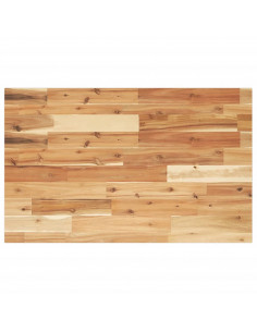 Piano Tavolo Rettangolare 60x50x2cm in Legno Massello di Acacia 2