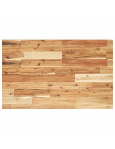 Piano Tavolo Rettangolare 60x50x2cm in Legno Massello di Acacia