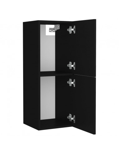 Set Mobili da Bagno Nero in Truciolato