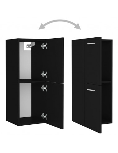 Set Mobili da Bagno Nero in Truciolato