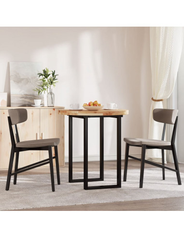 Piano Tavolo Rotondo Ø70x4 cm in Legno Massello di Acacia