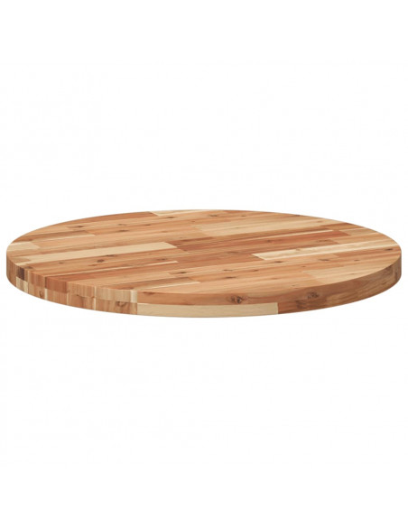 Piano Tavolo Rotondo Ø70x4 cm in Legno Massello di Acacia