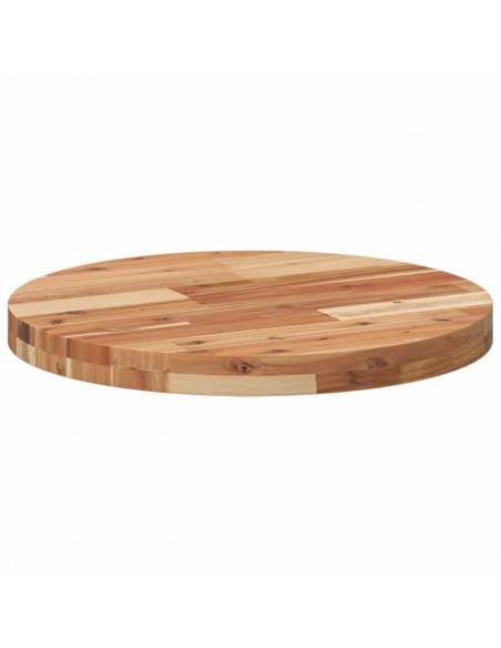 Piano Tavolo Rotondo Ø50x4 cm in Legno Massello di Acacia