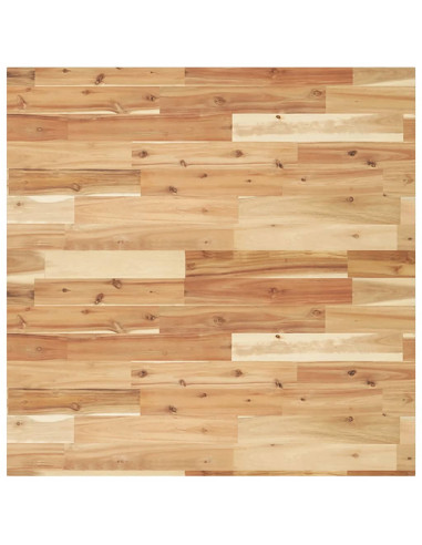 Piano Tavolo Quadrato 80x80x2 cm in Legno Massello di Acacia