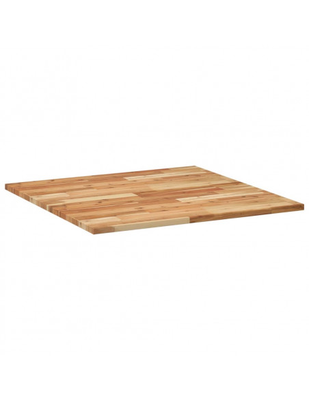 Piano Tavolo Quadrato 80x80x2 cm in Legno Massello di Acacia